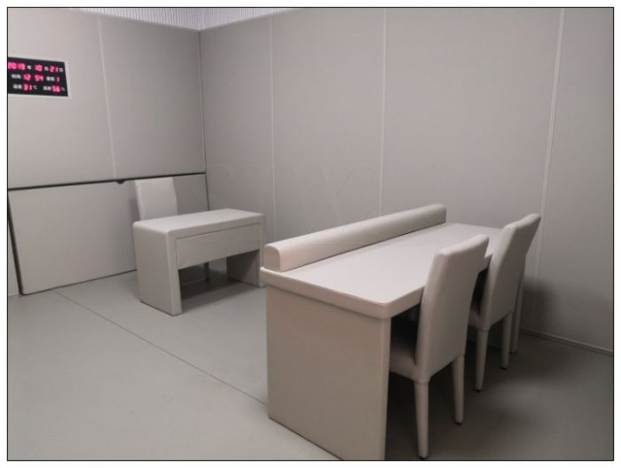 留置室軟包防撞桌椅紀委安全設計-【鴻星防撞品牌】