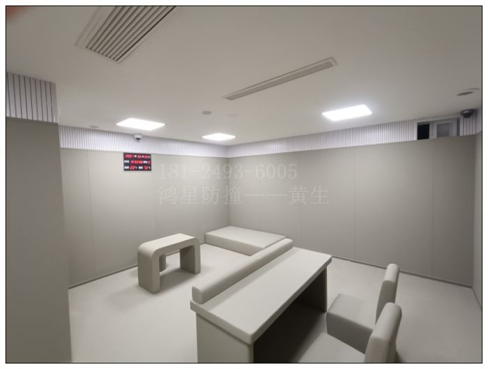 留置場所審訊談話室墻面防撞軟包客戶真實圖