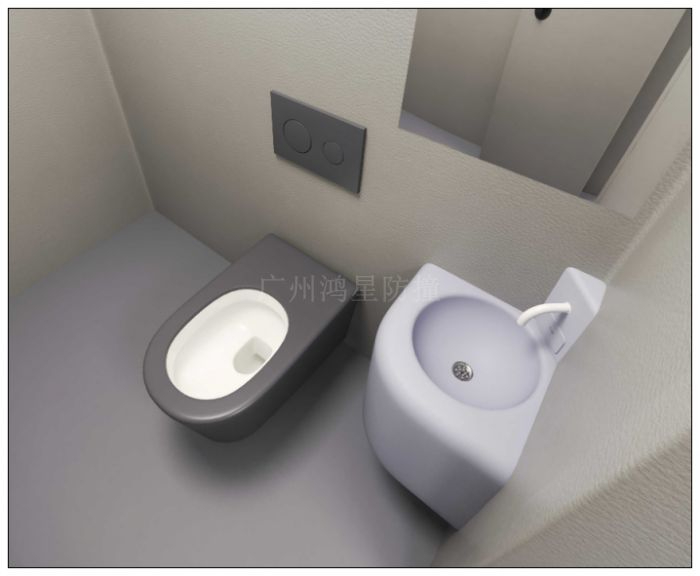 談話留置室防撞軟包安全三角洗手臺