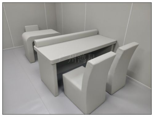 廣州鴻星談話室留置室防撞墻板，防撞硅膠衛浴，防撞桌椅